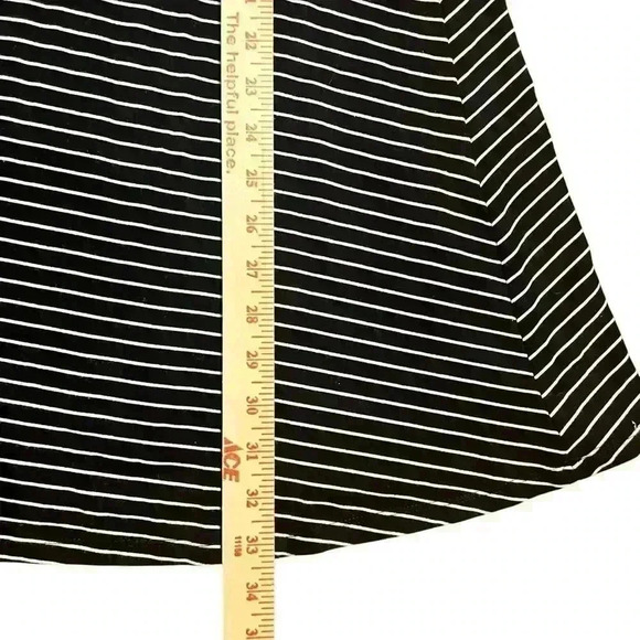 Garnet Hill Striped 3/4 Sleeve Knit Mini Dress Size Large Casual Stretch Comfort - Picture 7 of 8